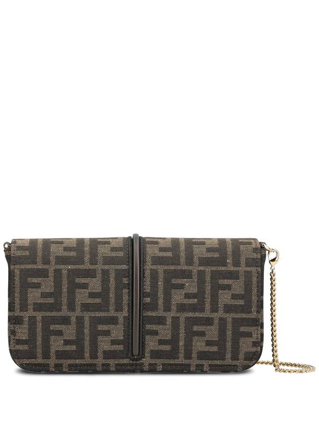 Fendigraphy FF Jacquard Chain Long Wallet Brown - FENDI - BALAAN 4