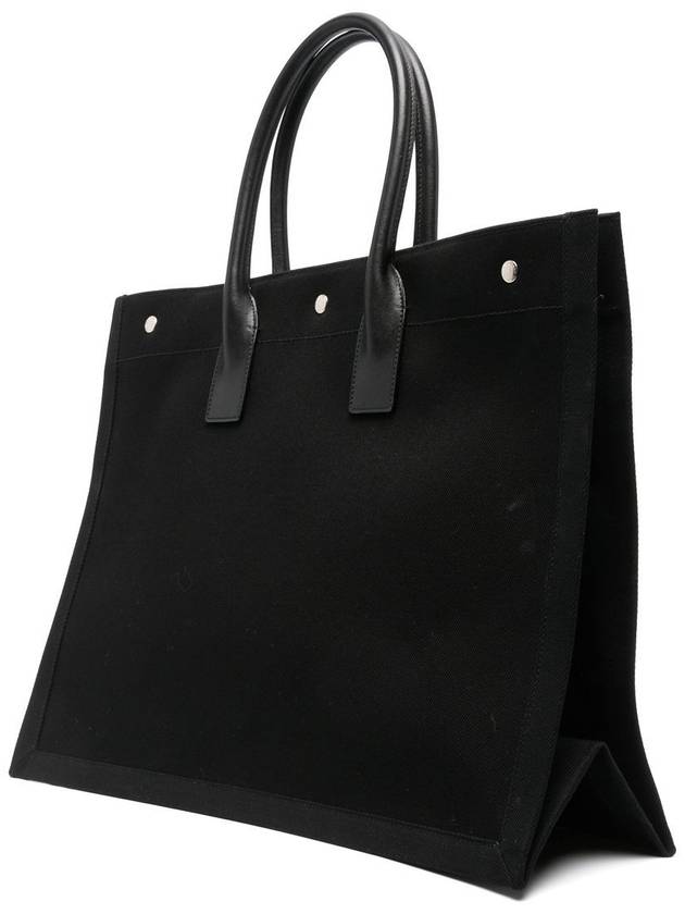 Rive Gauche Lino Legend Large Tote Bag Black - SAINT LAURENT - BALAAN 3