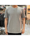 Men's Center Back Striped Short Sleeve T-Shirt Light Grey - THOM BROWNE - BALAAN 3