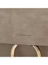 Fay Leather Suede Shoulder Bag Morty Gray - CHLOE - BALAAN.