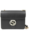 Interlocking GG Chain Small Cross Bag Black - GUCCI - BALAAN 3