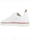 Tennis Vitello Calf Leather Low Top Sneakers White - THOM BROWNE - BALAAN 4