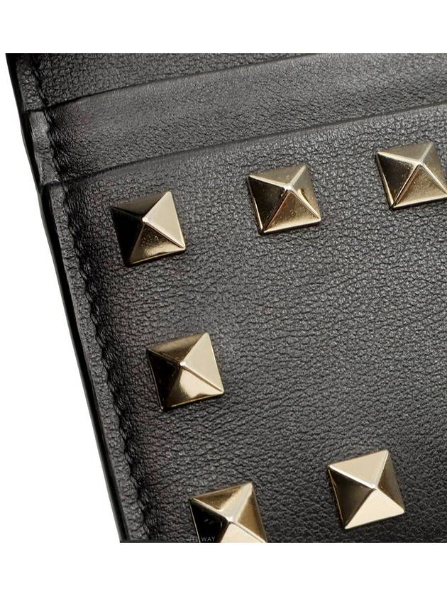 Black calfskin Rockstud card wallet UW2P0486BOL - VALENTINO - BALAAN 6