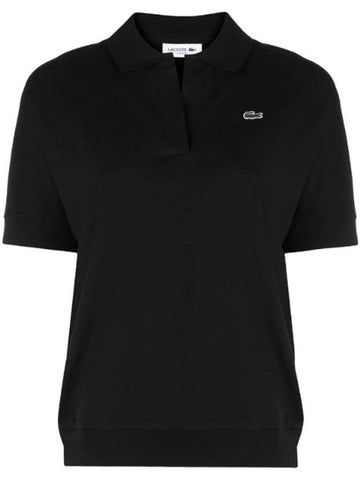 Heritage Relaxed Fit Polo Shirt Black - LACOSTE - BALAAN 1