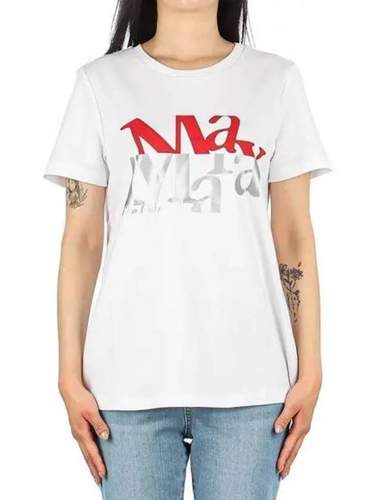 Lettering Graphic Short Sleeve T-Shirt White - S MAX MARA - BALAAN 2