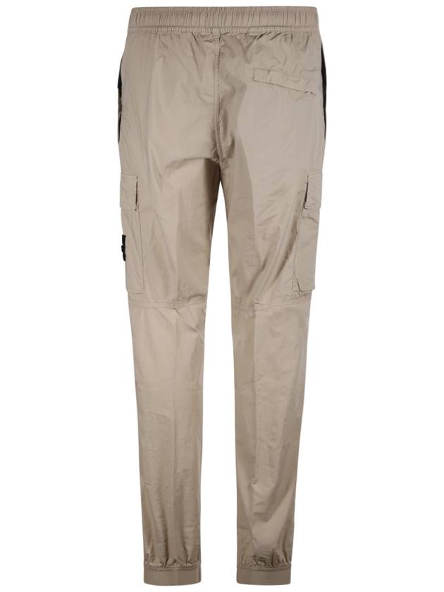 Stretch Cotton Tela Paracadute Cargo Straight Pants Sand - STONE ISLAND - BALAAN 4