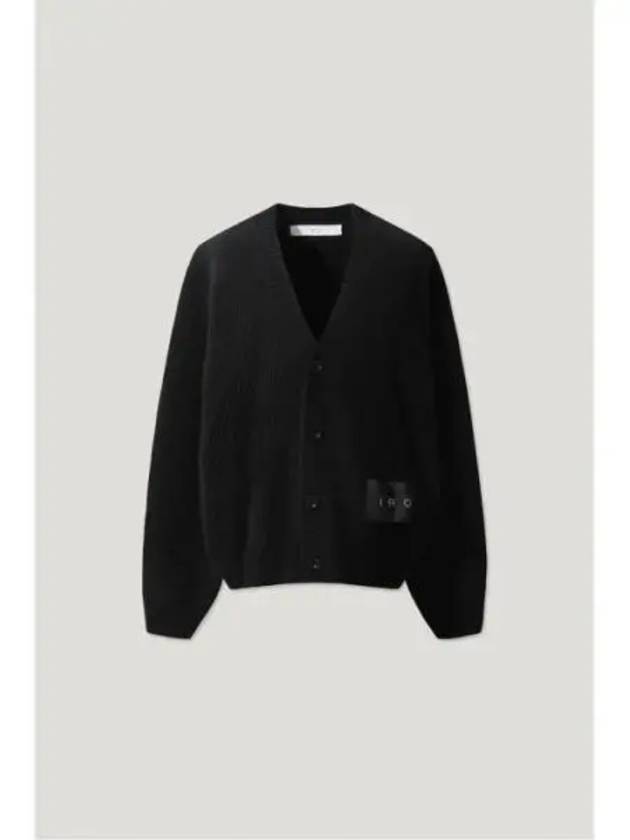 Hairy raccoon knit cardigan BLACK - IRO - BALAAN 1