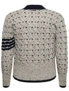 4 Bar Stripe Cable Knit Cardigan Grey - THOM BROWNE - BALAAN 3