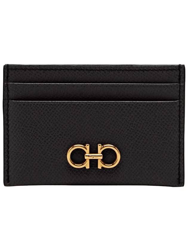 Gancini Card Wallet Black - SALVATORE FERRAGAMO - BALAAN 2