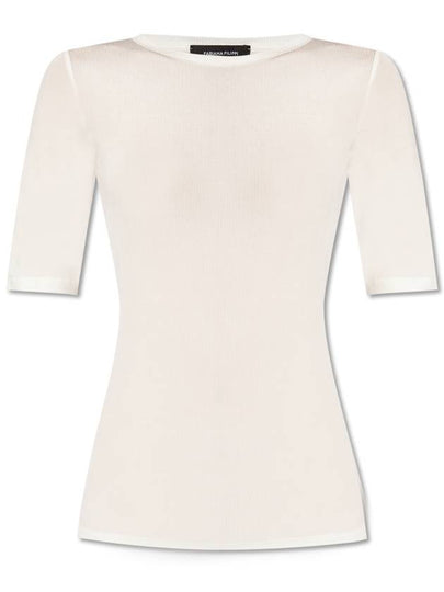 cut-out detail fine rib t-shirt JED264F132D6410000 - FABIANA FILIPPI - BALAAN 2