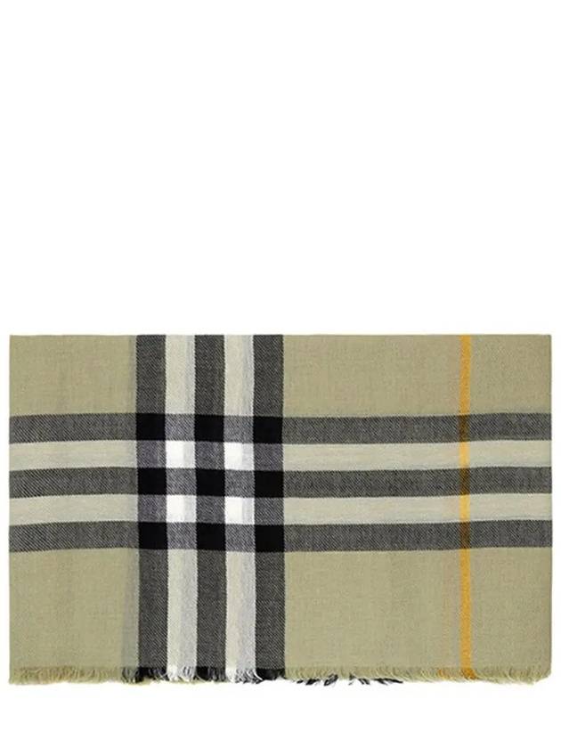 Checked Wool Scarf Green - BURBERRY - BALAAN 2