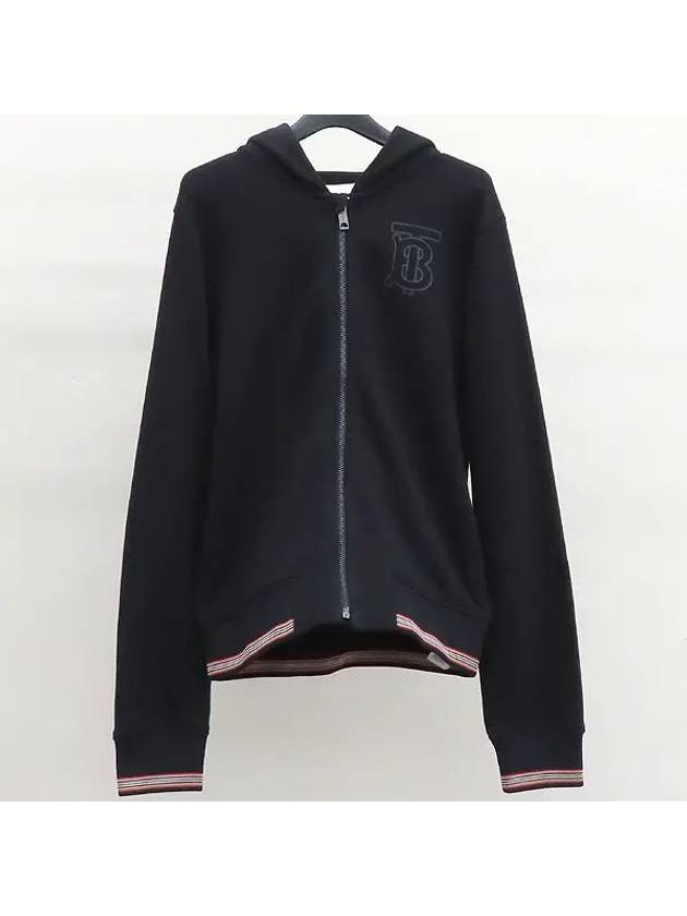 8053646 Black color TB monogram kids zip up hoodie - BURBERRY - BALAAN 1