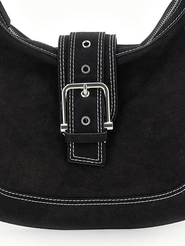 'Mid Hobo Brocle' Black Shoulder Bag In Denim Woman - OSOI - BALAAN 3