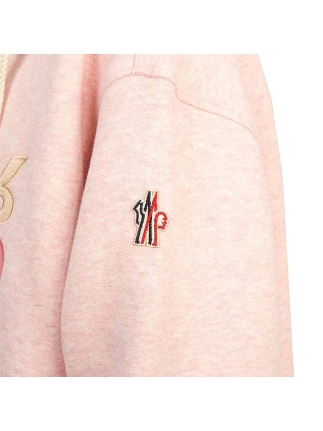 Mountain Logo Hoodie Rose Pink - MONCLER - BALAAN 9