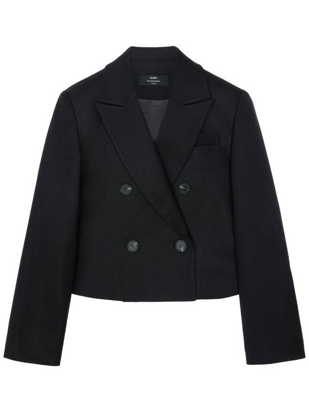 Colin Taylor Collar Double Button Semi Crop Jacket Black - RAMUSTUDIO - BALAAN 2