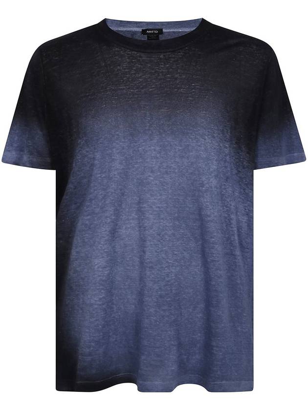 Avant Toi Hand Panted Linen Jersey T-Shirt With Short Sleeves Clothing - AVANT TOI - BALAAN 1