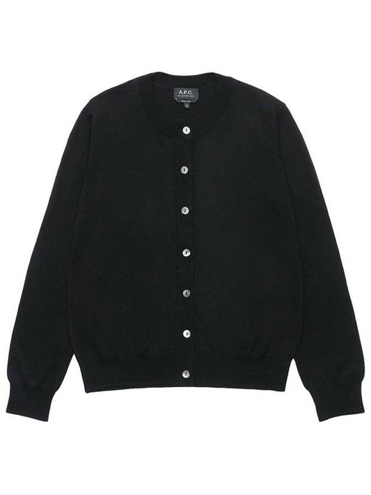 Marine Wool Cardigan Black - A.P.C. - BALAAN 2