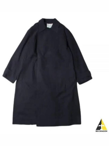 SOFT DOUBLE BREASTED MAC DARKEST NAVY 998 coat - STUDIO NICHOLSON - BALAAN 1