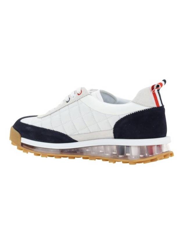 Nylon Tech Gabardine Clear Sole Tech Runner Sneakers White - THOM BROWNE - BALAAN 4