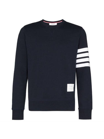 4 Bar Loopback Jersey Sweatshirt Navy - THOM BROWNE - BALAAN 1