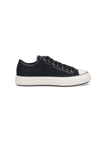 Toile Iconographe Low Top Sneakers Black - VALENTINO - BALAAN 1