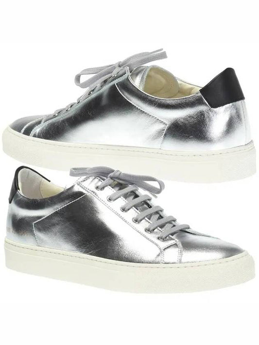 Achilles Retro Low Top Sneakers Silver - COMMON PROJECTS - BALAAN 2