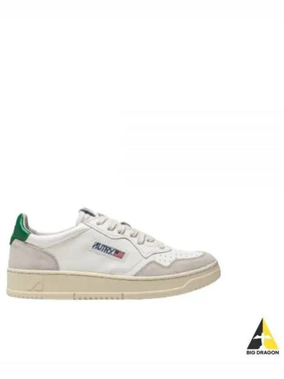 Medalist Suede Green Tab Low Top Sneakers White Beige - AUTRY - BALAAN 2