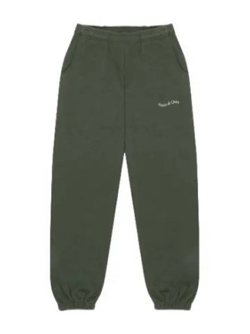 Wordmark Sweatpants Olive - MUSEUM OF PEACE & QUIET - BALAAN 1