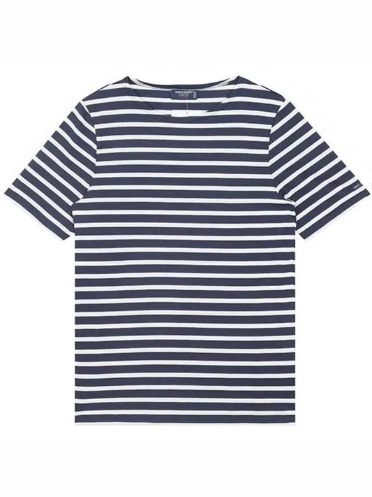 Levant Modern Striped Short Sleeve T-Shirt Navy Neige - SAINT JAMES - BALAAN 2