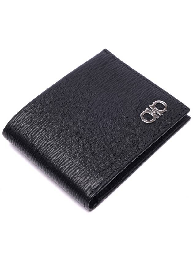 Gancini Half Wallet Black - SALVATORE FERRAGAMO - BALAAN 6