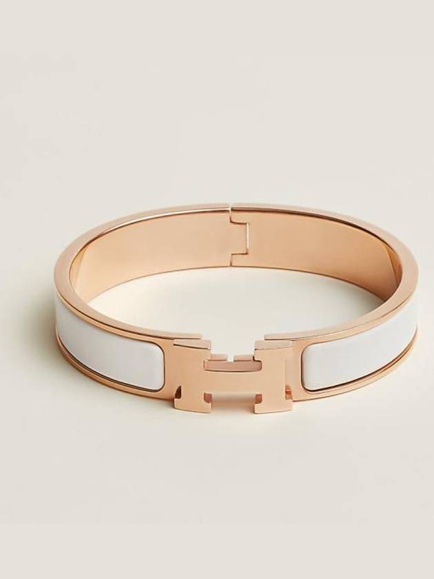 Clic H Bracelet White - HERMES - BALAAN 2