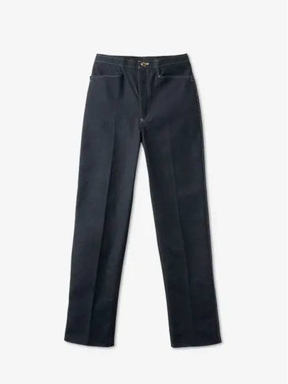 Selvedge Denim Track Stitch Backstrap Straight Pants Navy - THOM BROWNE - BALAAN 2