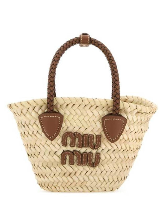 Tote Bag 5BA2822DDH F0A5T Beige o Tan - MIU MIU - BALAAN 1