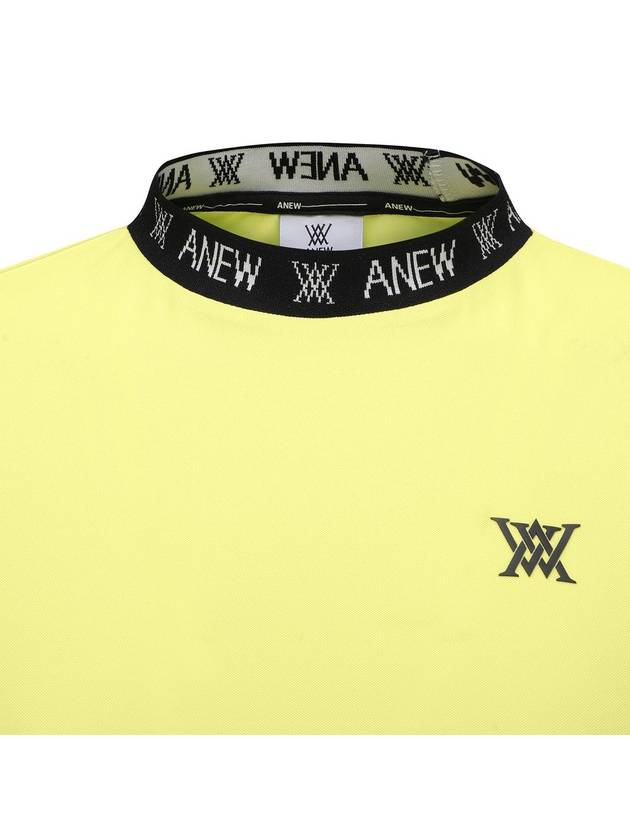 Official WOMEN NECK JACQUARD LOGO SHORT T SHIRT YE - ANEWGOLF - BALAAN 4