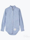 Women's Hidden Three Stripes Oxford Classic Shirt Sky Blue - THOM BROWNE - BALAAN 2