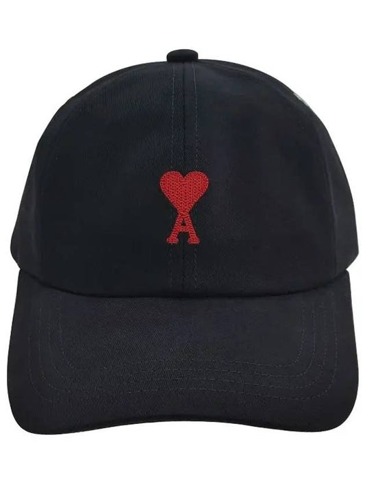 De Coeur Embroidered Logo Ball Cap Black - AMI - BALAAN 2