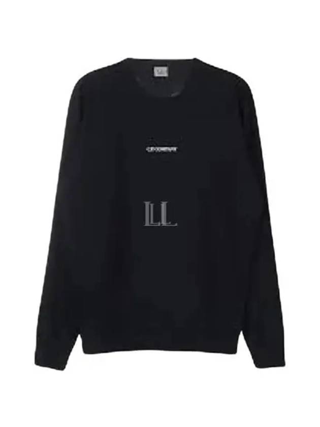 Light Fleece Logo Sweatshirt Navy - CP COMPANY - BALAAN 2