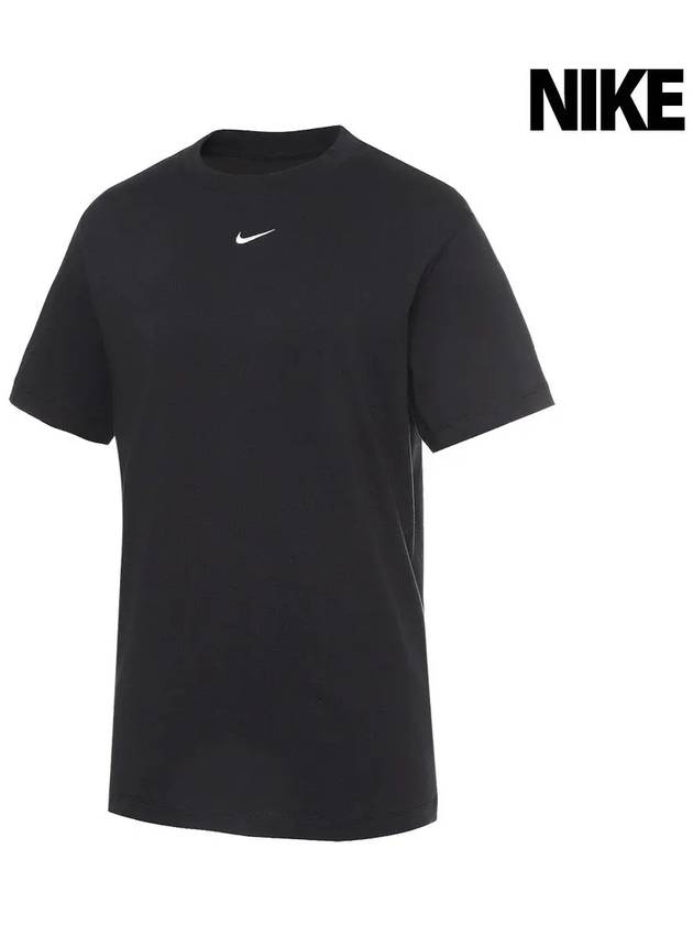 Sportswear Essentials Short Sleeve T-Shirt Black - NIKE - BALAAN 2