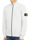 Logo tab zip up jacket white - STONE ISLAND - BALAAN 4