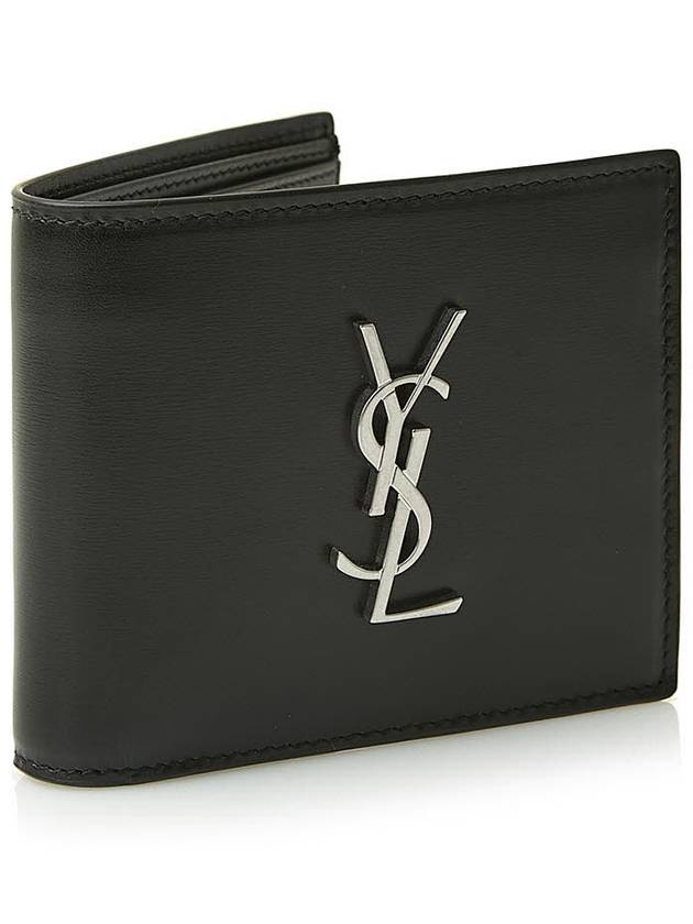 East/West Wallet In Smooth Leather Black - SAINT LAURENT - BALAAN 3