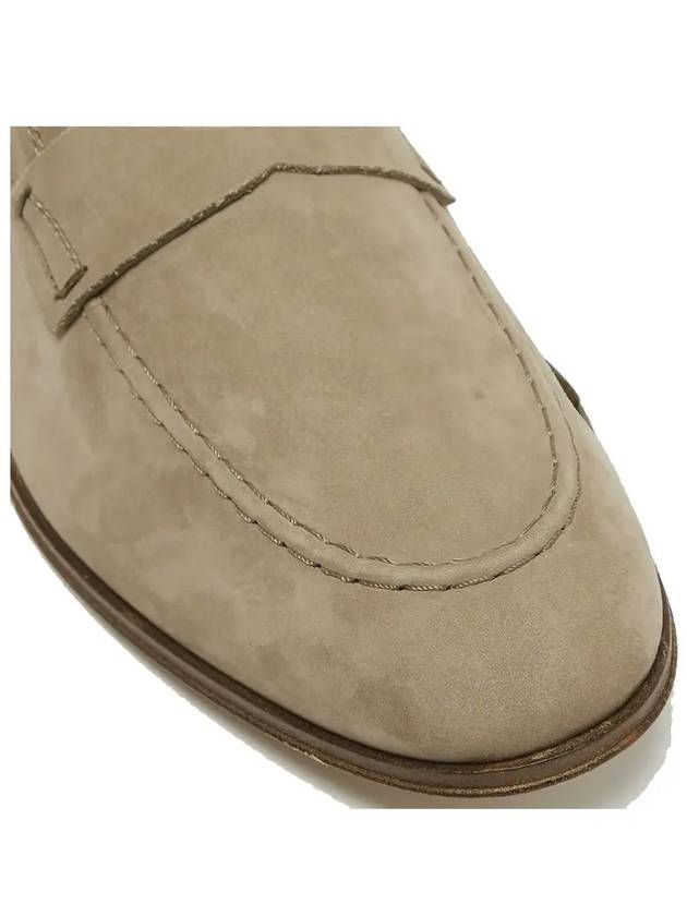 TOD S Men Suede Loafers Beige US 9 270mm - TOD'S - BALAAN 4