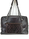 Caviar Quilted Silver Chain Boston Shoulder Bag Tote - CHANEL - BALAAN 2