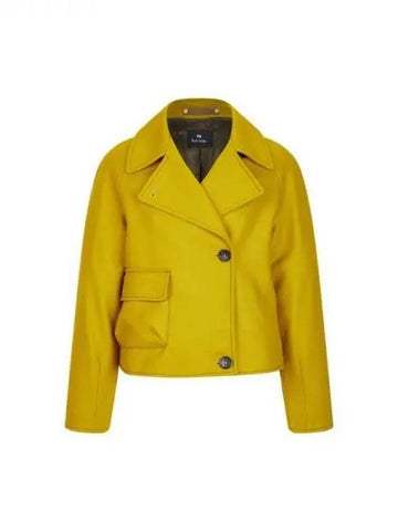 PS Women s Uncut Flap Pocket Short Coat Mustard 270312 - PAUL SMITH - BALAAN 1