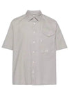 Cotton Popeline Short Sleeve Shirt Grey - CP COMPANY - BALAAN 2