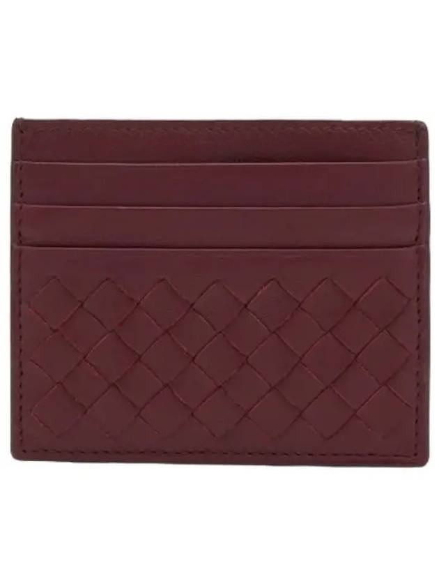 Intrecciato card case burgundy wallet - BOTTEGA VENETA - BALAAN 1