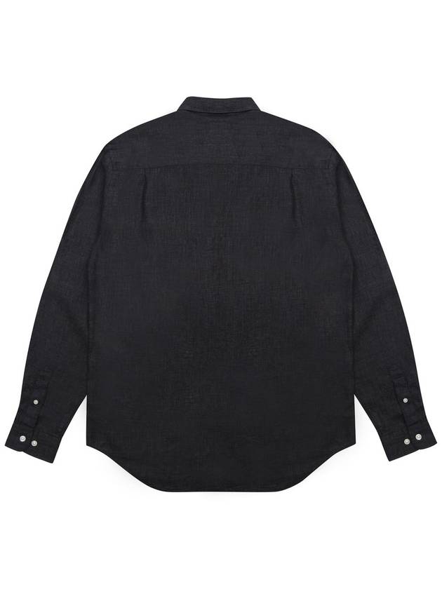 Linen Long Sleeve Shirt Charcoal SW22SH01CC - SOLEW - BALAAN 3