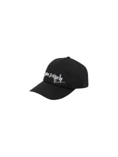 Logo Patch Ball Cap Black - PALM ANGELS - BALAAN 2