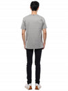 Men's Medium Weight Jersey Tipped Pocket Crewneck Short Sleeve T-Shirt Light Grey - THOM BROWNE - BALAAN 6