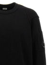 Lambswool GRS Crew Neck Knit Top Black - CP COMPANY - BALAAN 4