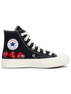 Play x Converse Chuck Taylor All Star 70 High Top Sneakers Black - COMME DES GARCONS - BALAAN 5